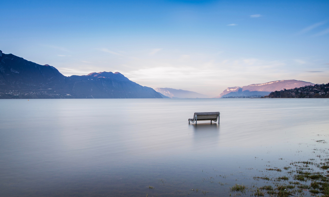 Bourget beach at Lac du Bourget
